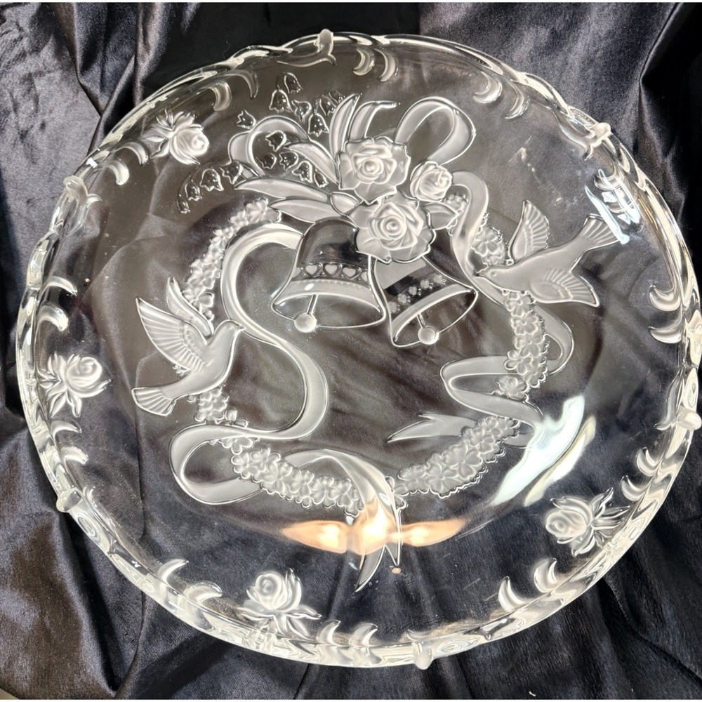 STUNNING WEDDING/ANNIVERSARY 15" D SERVING PLATTER (2813)